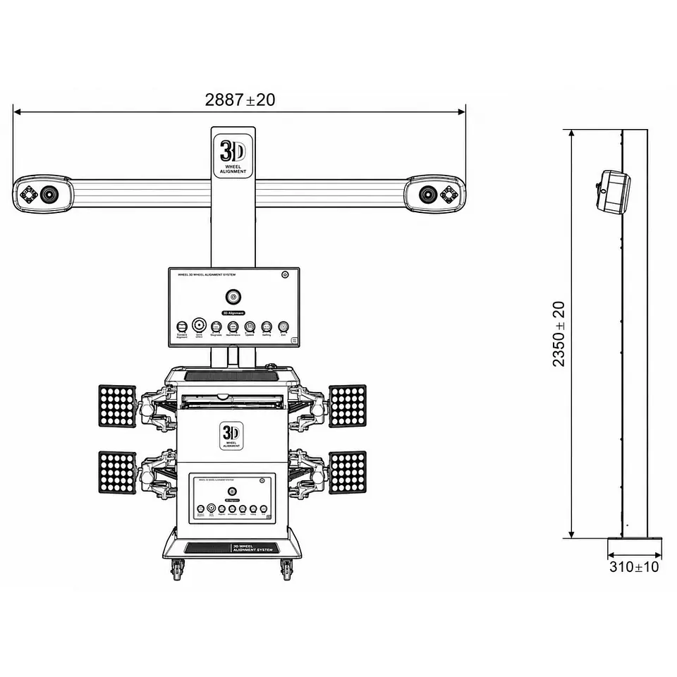 Alineadora 3D Automática ACO-WA2023 AUTO PRO 2