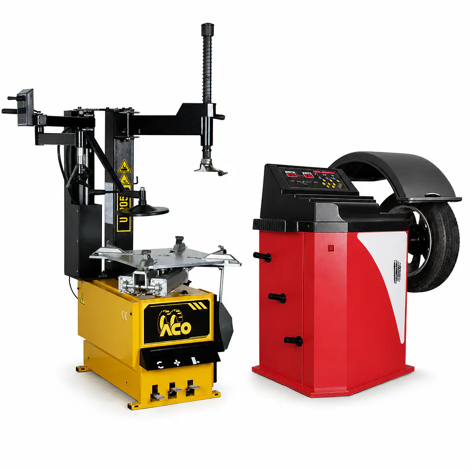 Pack Desmontadora ACO U-205 con Brazo Auxiliar Ally + Balanceadora O-630 1