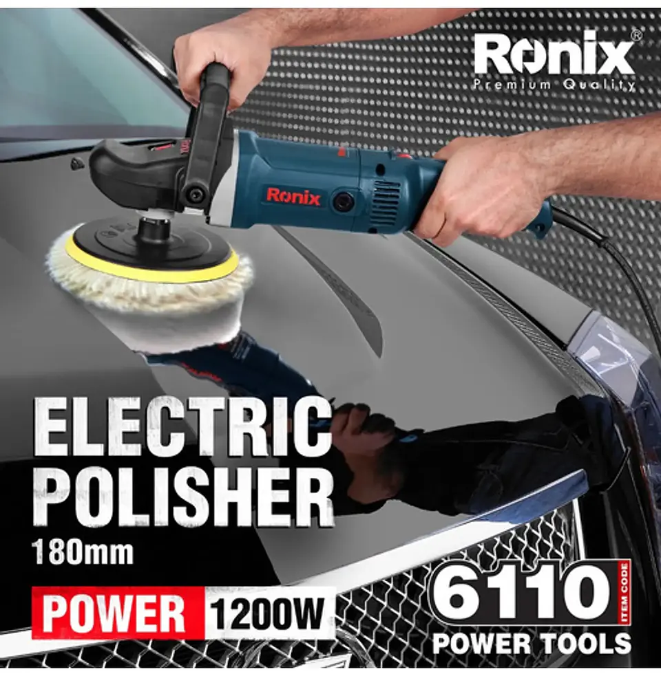 Pulidora Automotriz Ronix 6110 – Profesional 1200W Rotatoria 6