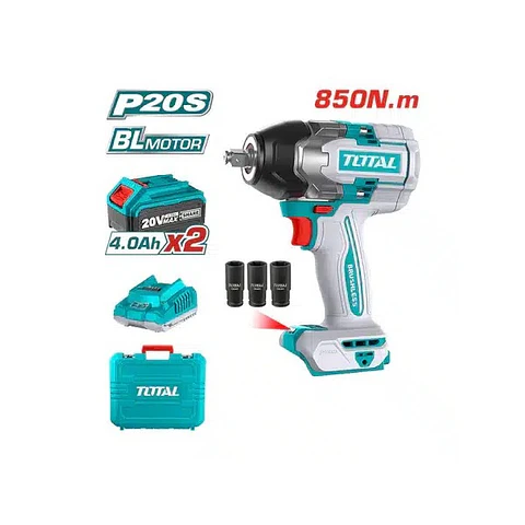Llave de Impacto Total 1/2″ 850 Nm 2 Baterías