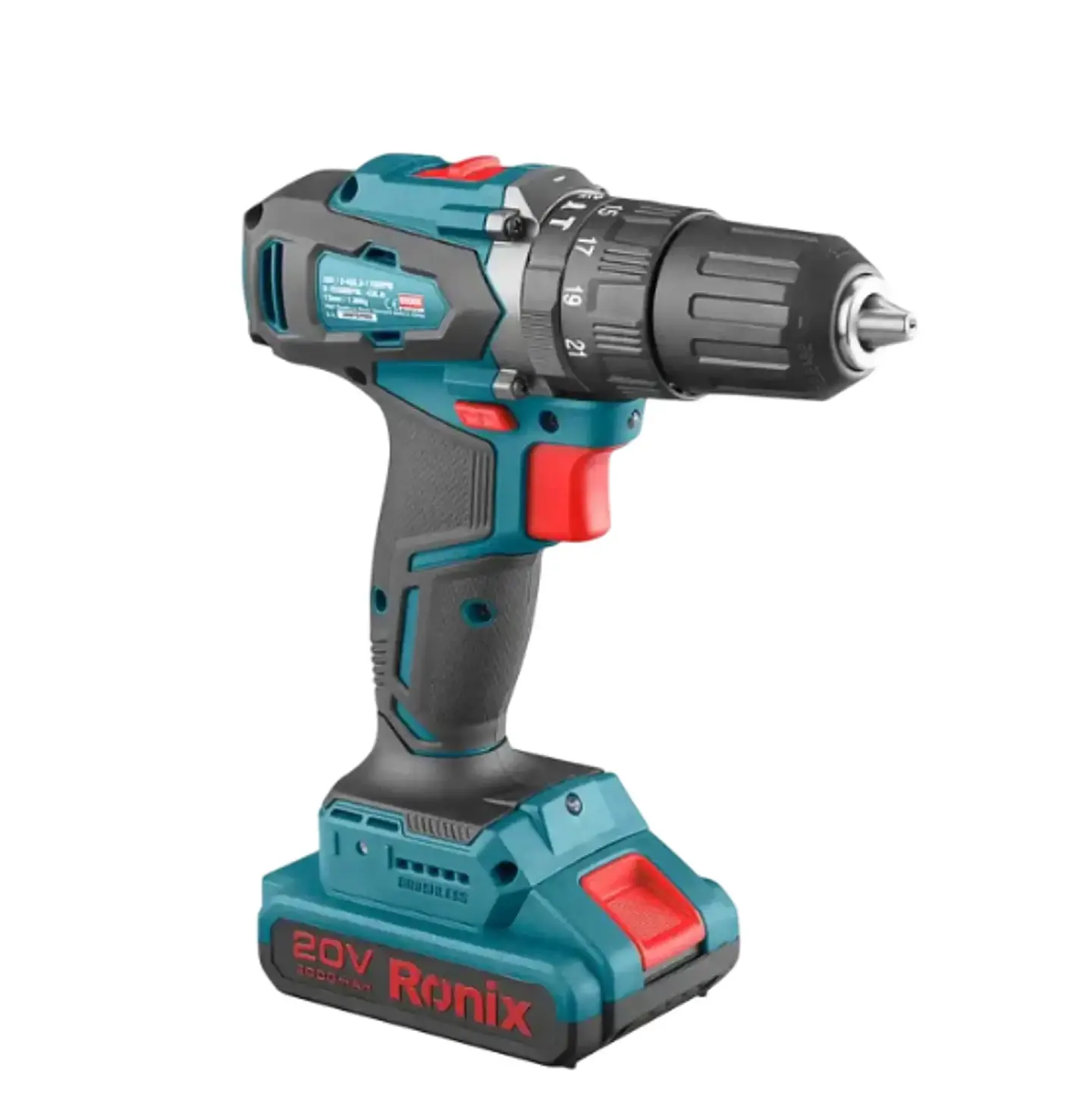 Taladro Atornillador Inalámbrico Ronix 8900K – 13 mm / 45 Nm / 2 Baterías 1