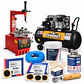 Pack Vulca Moto – Desmontadora de Moto + Compresor + Insumos de Reparación - Miniatura 1