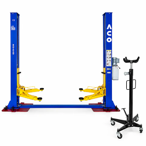 Pack Elevador 2 Columnas ACO 4.000 kg + Gata de Foso 500 kg