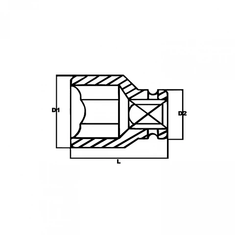 Dado de impacto Jonnesway — cuadrante 1/2" 15 mm S03A4115