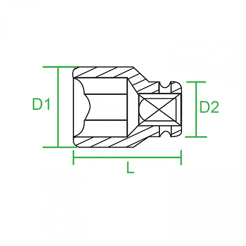 Dado de impacto Jonnesway — cuadrante 1/2" 20 mm S03A4120