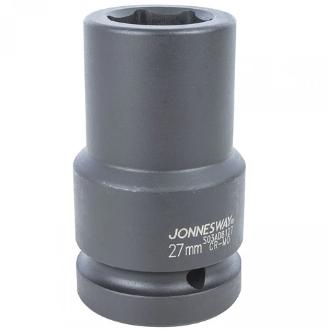 Dado de impacto largo Jonnesway — cuadrante 1" 27mm