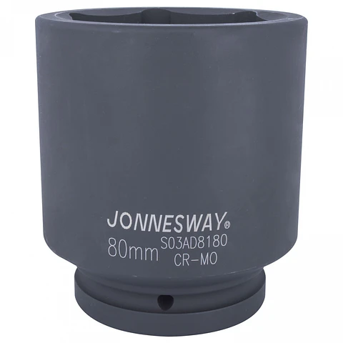 Dado de impacto largo Jonnesway — cuadrante 1" 80mm
