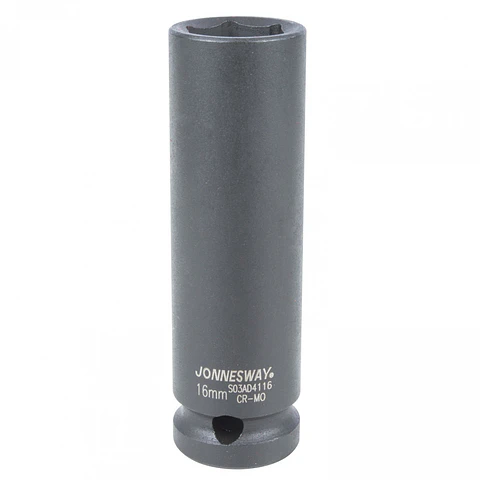 Dado de impacto largo Jonnesway — cuadrante 1/2" de 16mm