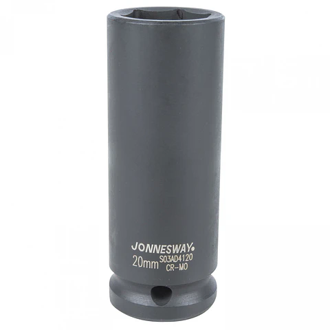 Dado de impacto largo Jonnesway — cuadrante 1/2" de 20mm