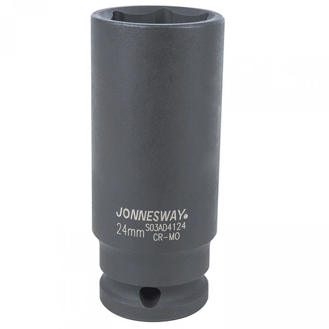 Dado de impacto largo Jonnesway — cuadrante 1/2" de 24mm