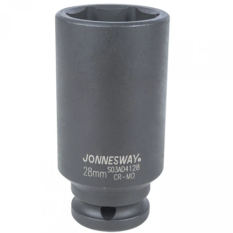 Dado de impacto largo Jonnesway — cuadrante 1/2" de 28mm