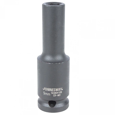 Dado de impacto largo Jonnesway — cuadrante 1/2" de 9mm