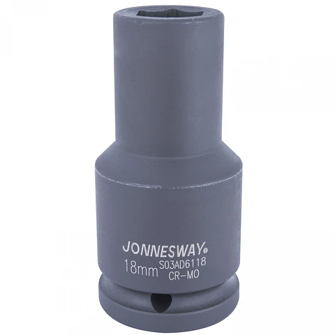 Dado impacto largo Jonnesway — cuadrante 3/4" 18mm S03AD6118