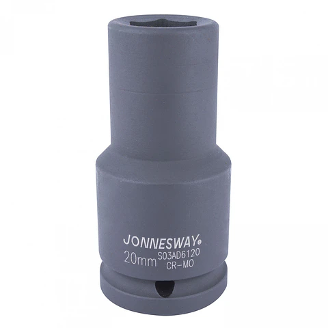 Dado impacto largo Jonnesway — cuadrante 3/4" 20mm S03AD6120