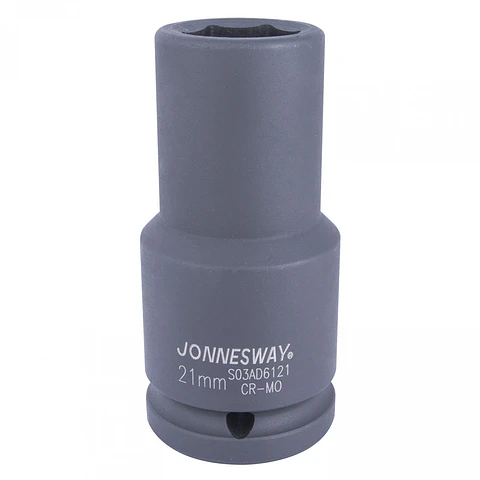Dado impacto largo Jonnesway — cuadrante 3/4" 21mm S03AD6121