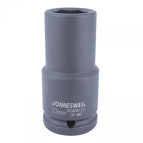 Dado impacto largo Jonnesway — cuadrante 3/4" 23mm S03AD6123