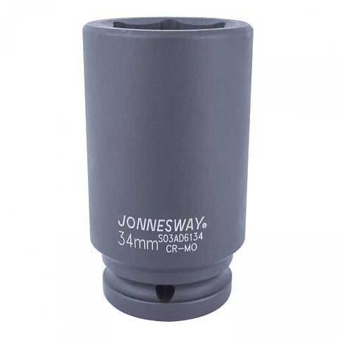 Dado impacto largo Jonnesway — cuadrante 3/4" 34mm S03AD6134
