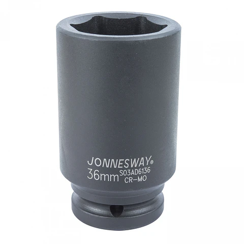 Dado impacto largo Jonnesway — cuadrante 3/4" 36mm S03AD6136