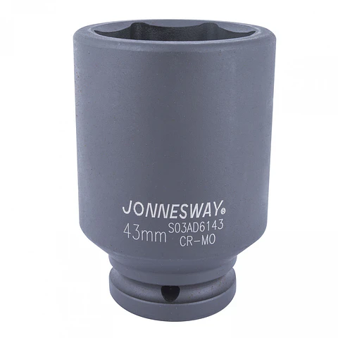 Dado impacto largo Jonnesway — cuadrante 3/4" 43mm S03AD6143