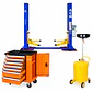 Pack Serviteca – Elevador 2 Columnas + Recogedor de Aceite + Carro con 158 Herramientas - Miniatura 1