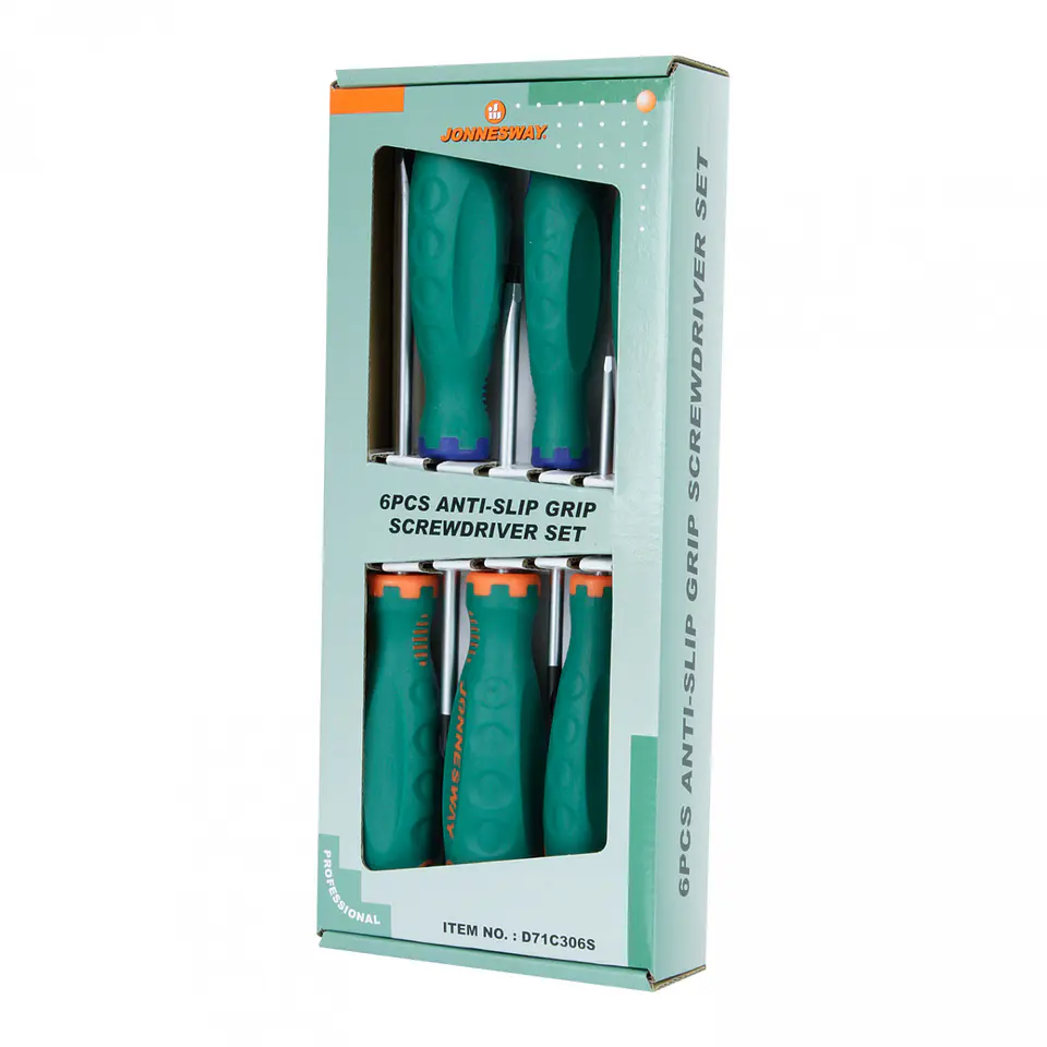 Juego destornilladores antideslizante 6 piezas Jonnesway D71C306S 6