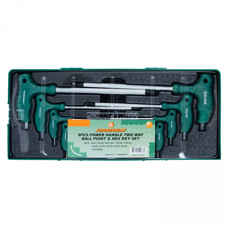 Juego de llaves hexagonal tipo t 8 pcs Jonnesway H10MB08SP 5