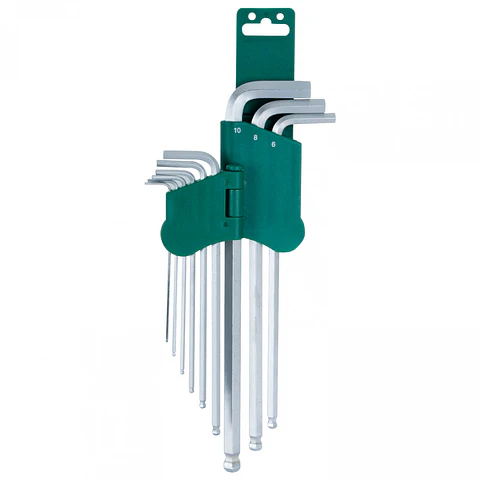 Juego de llaves hexagonales punta bola 9 pcs Jonnesway H06SM109S