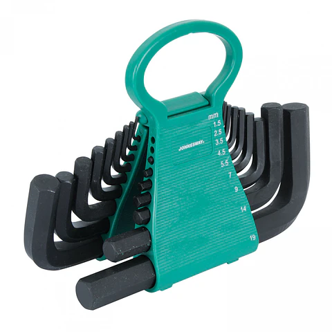 Juego de llaves hexagonales punta plana 18 p Jonnesway H01MH118S