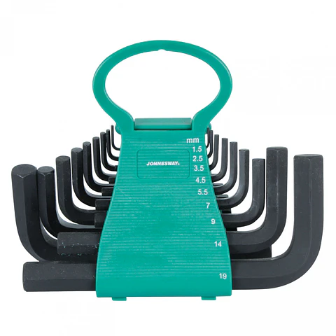 Juego de llaves hexagonales punta plana 18 p Jonnesway H01MH118S