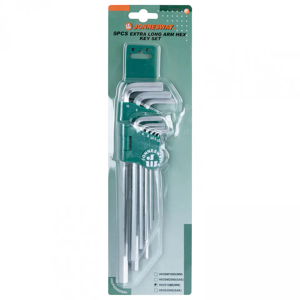Juego de llaves hexagonales punta plana 9 pcs Jonnesway H03S109S 5
