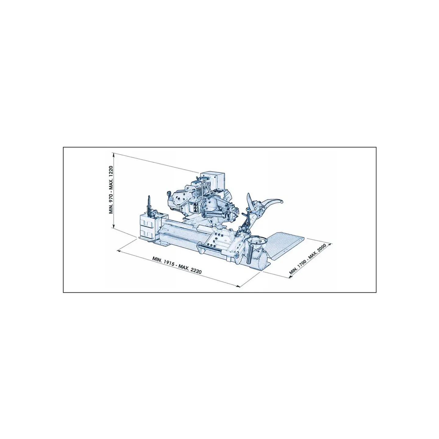 Desmontadora Faip F260 380V, aros de 14 a 26 pulgadas 4