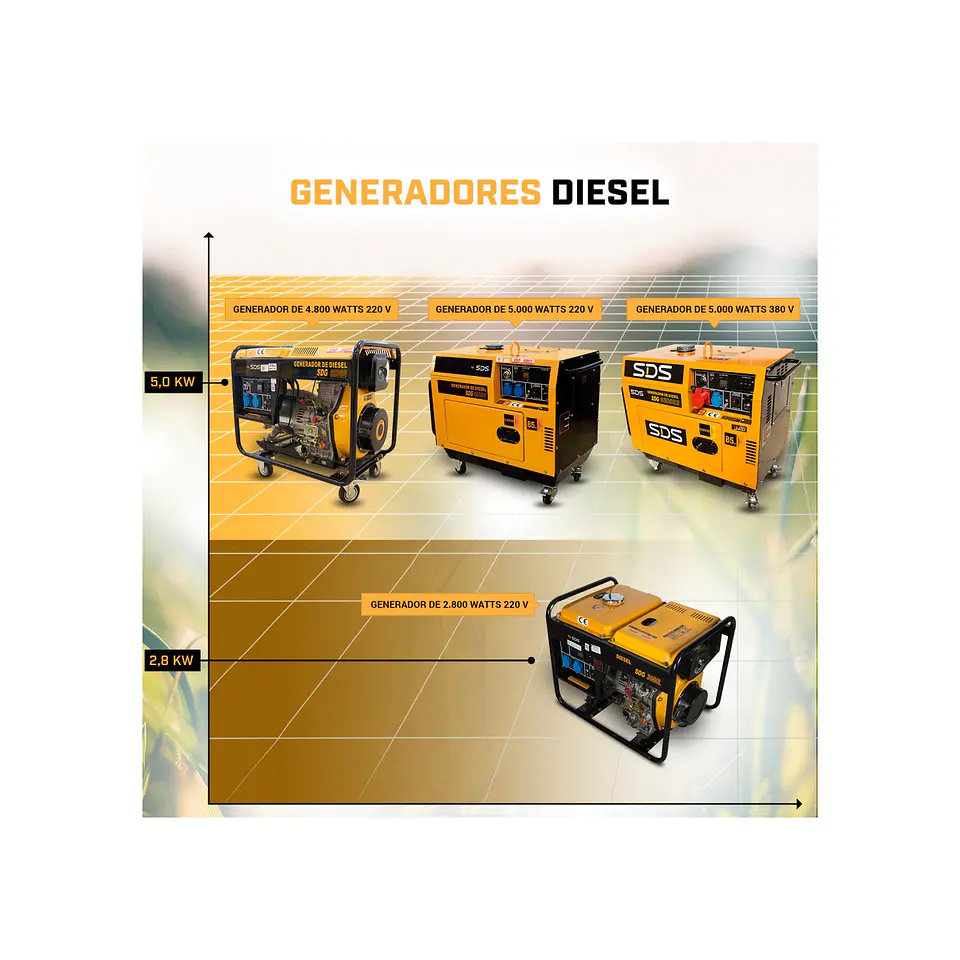 Generador diésel SDS Power SDG-X13S, 220V y enfriamiento por agua 7