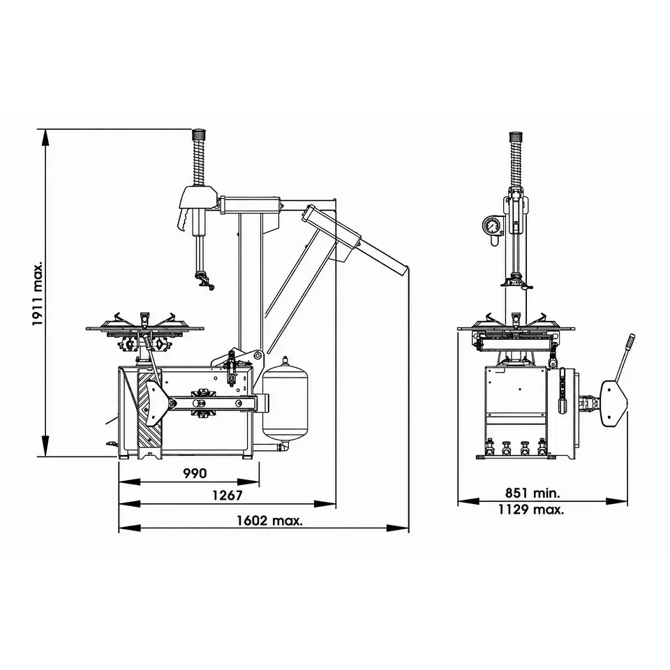 Desmontadora automática Faip M 422, aros de 11 a 22 pulgadas 2
