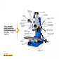 Taladro fresador West Lake ZX-7045, 45 mm y 380V - Miniatura 2