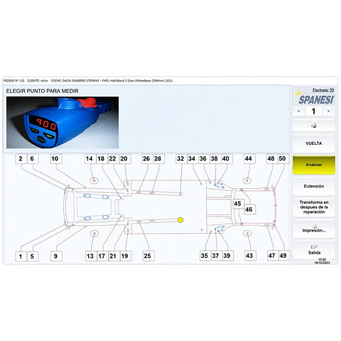Medidor electrónico digital Martech Car SP100705