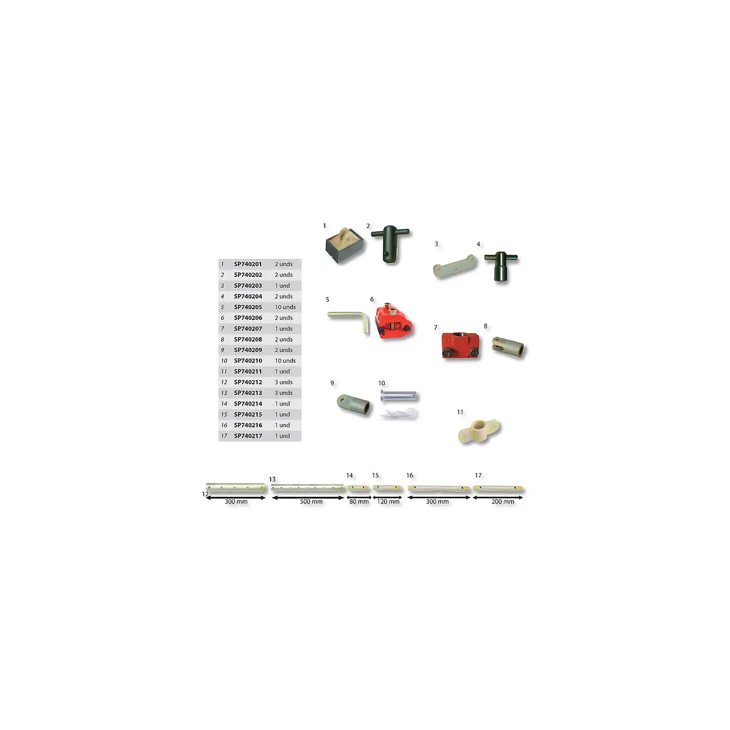 Kit de accesorios para Electropuller Martech Car SP740101 2