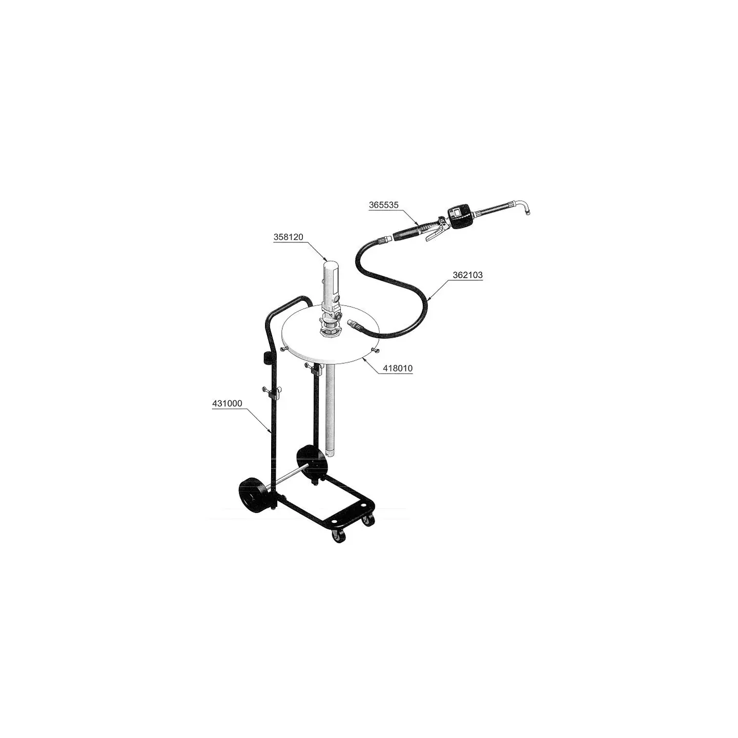 Equipo neumático de lubricación Samoa 370400, para bidón de 50/60 litros 2