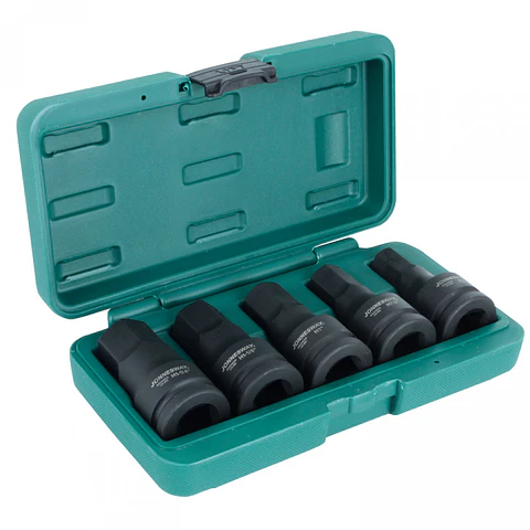 Juego de dados punta hexagonal Jonnesway S05A6205S – 3/4", 5 piezas