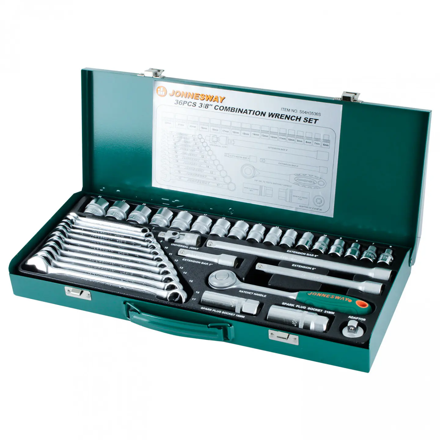Juego de dados combinados Jonnesway S04H3536S – 3/8