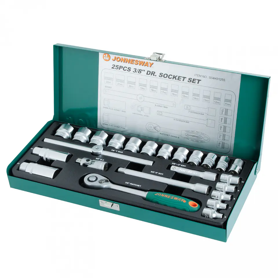 Juego de dados Jonnesway S04H3125S – 3/8