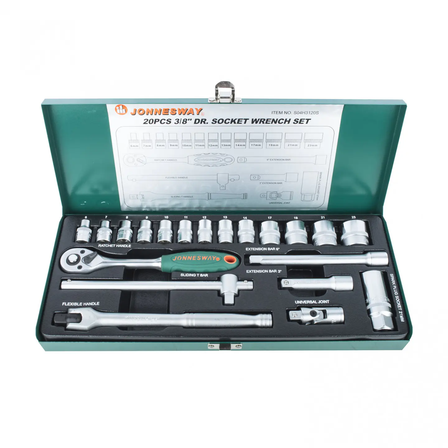 Juego de dados Jonnesway S04H3120S – 3/8