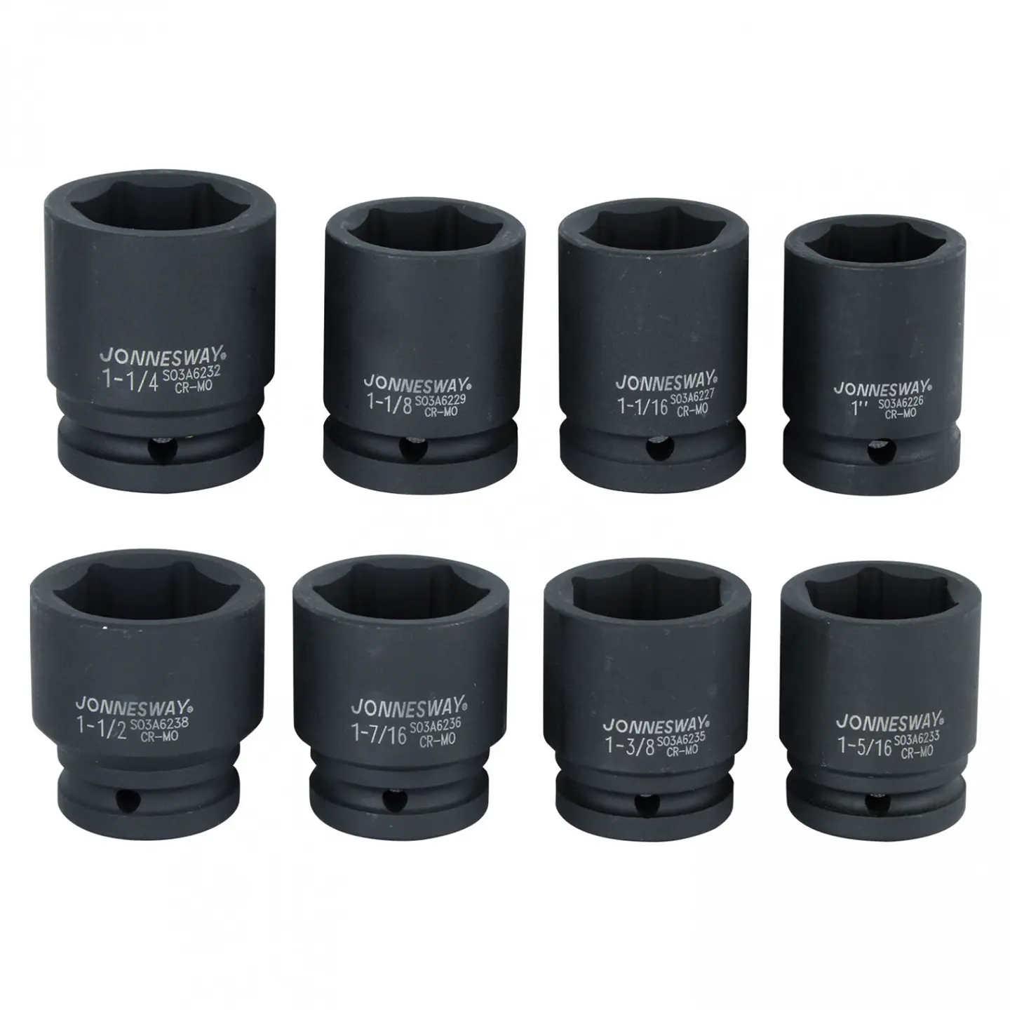 Juego de dados de impacto Jonnesway S03A6208S – 3/4