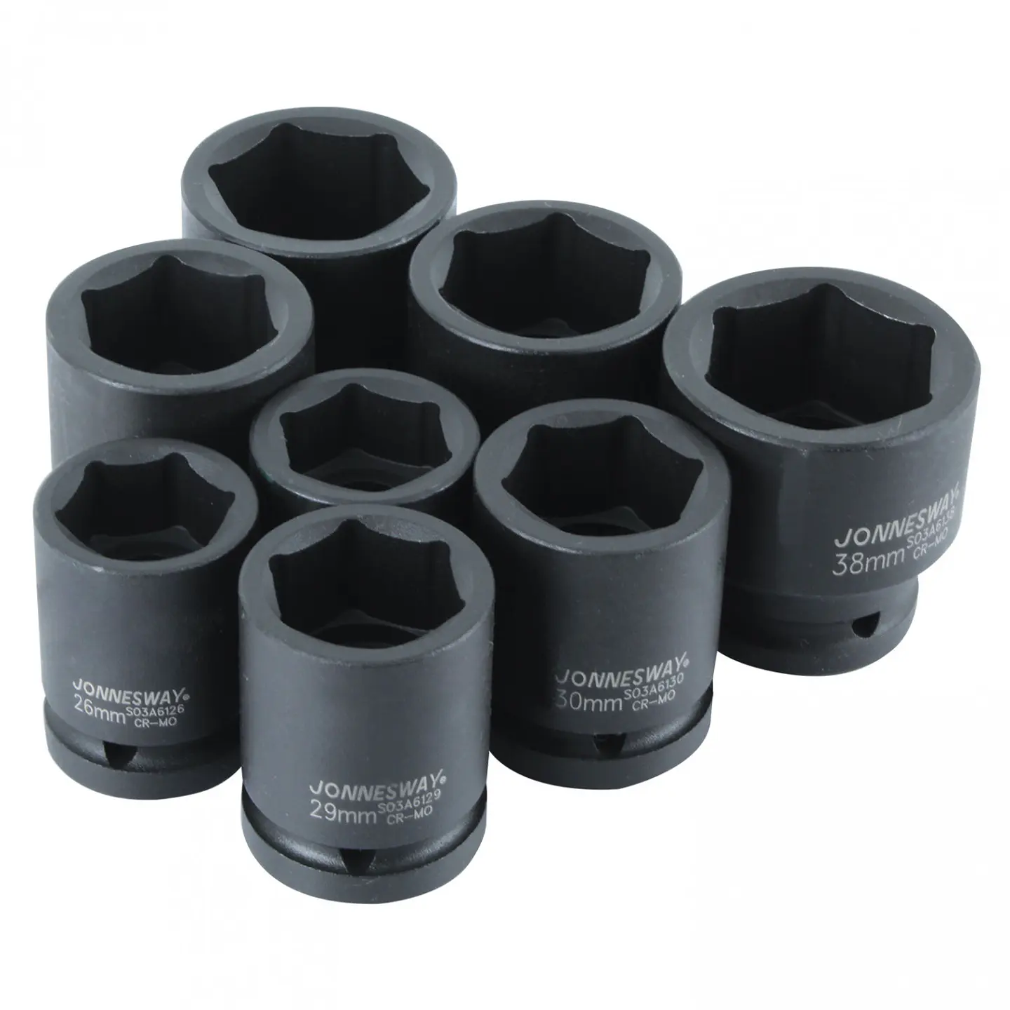 Juego de dados de impacto Jonnesway S03A6108S – 3/4