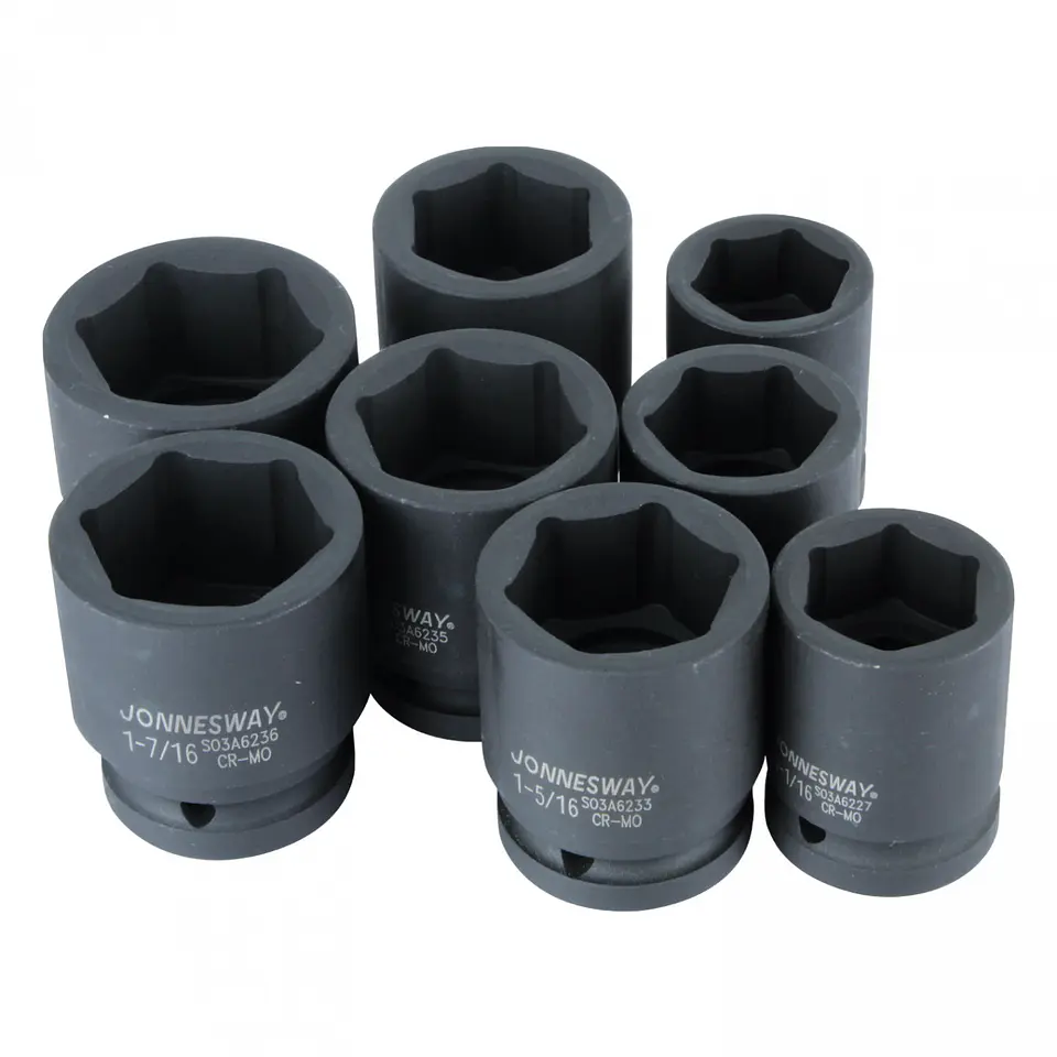 Juego de dados de impacto Jonnesway S03A6208S – 3/4
