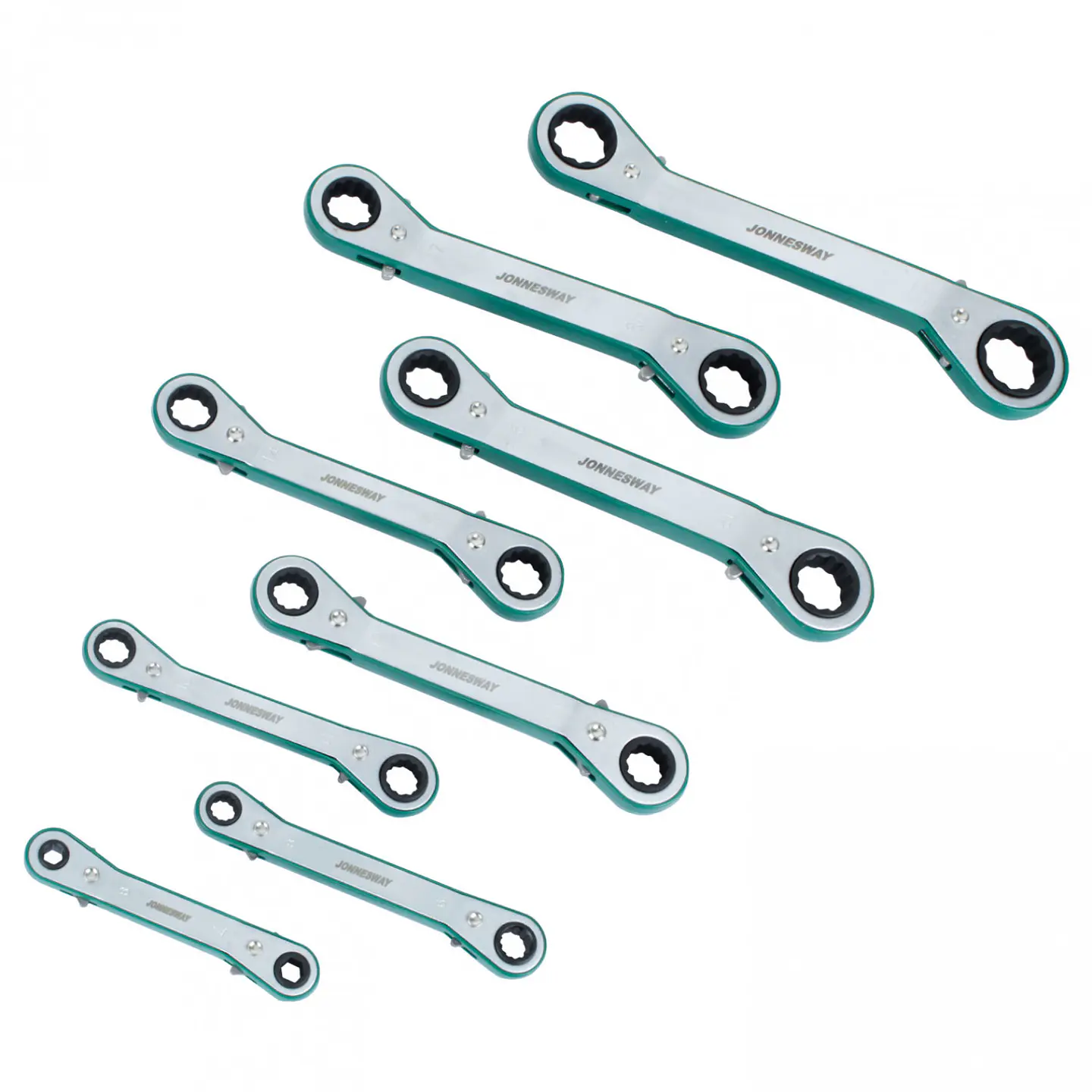 Juego de llaves chicharra Jonnesway W47108SP – 8 piezas 1