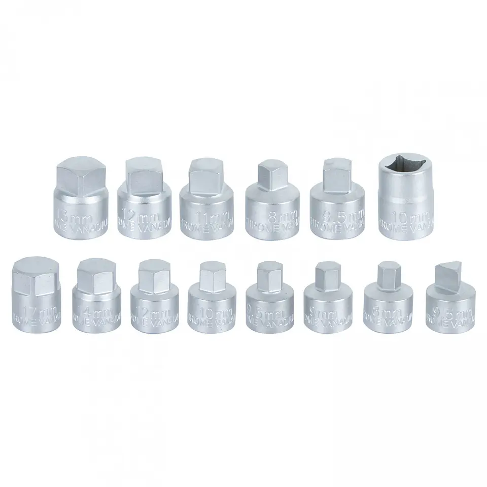 Juego de dados para tapones de cárter Jonnesway AI030036A – 15 piezas 2