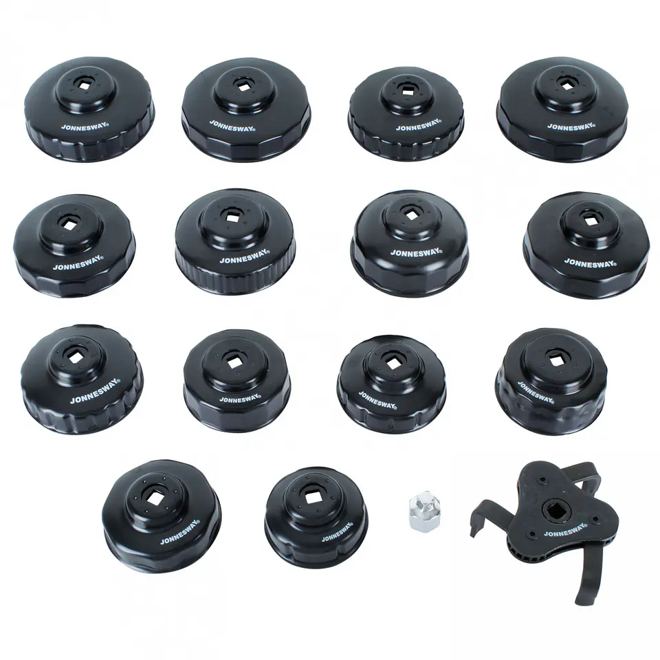 Juego de llaves saca filtros de aceite Jonnesway AI050004B – 16 piezas 2