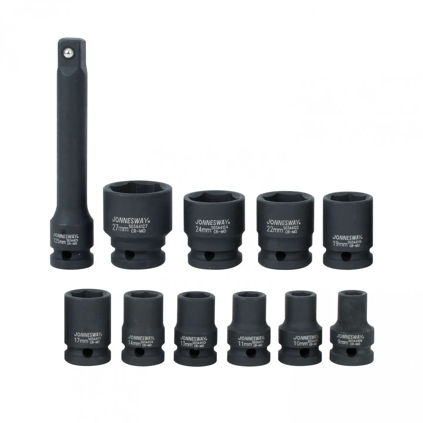 Kit de llave de impacto Jonnesway JAI1044LK – cuadrante 1/2 pulgada 6