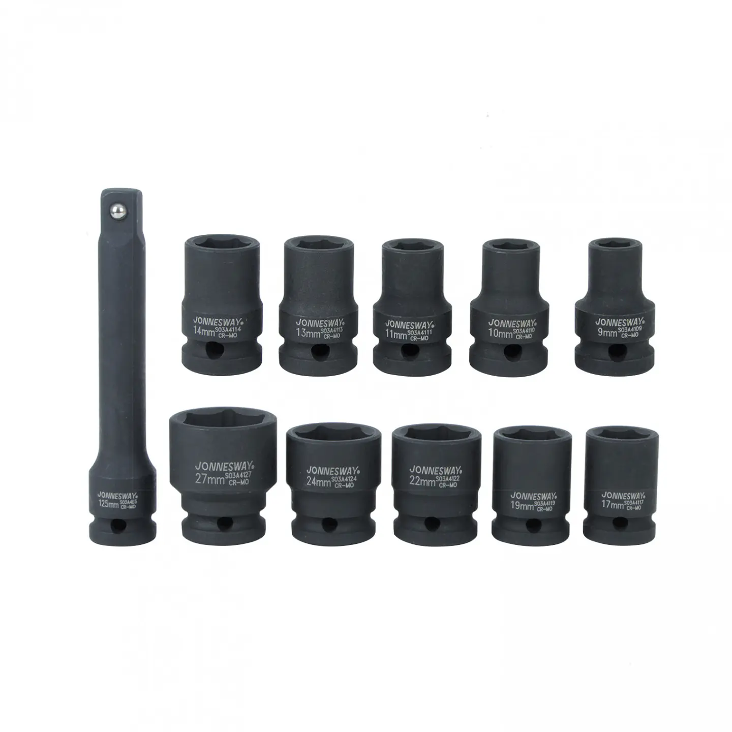 Kit de llave de impacto Jonnesway JAI-1114K – 1/2 pulgada con dados 7