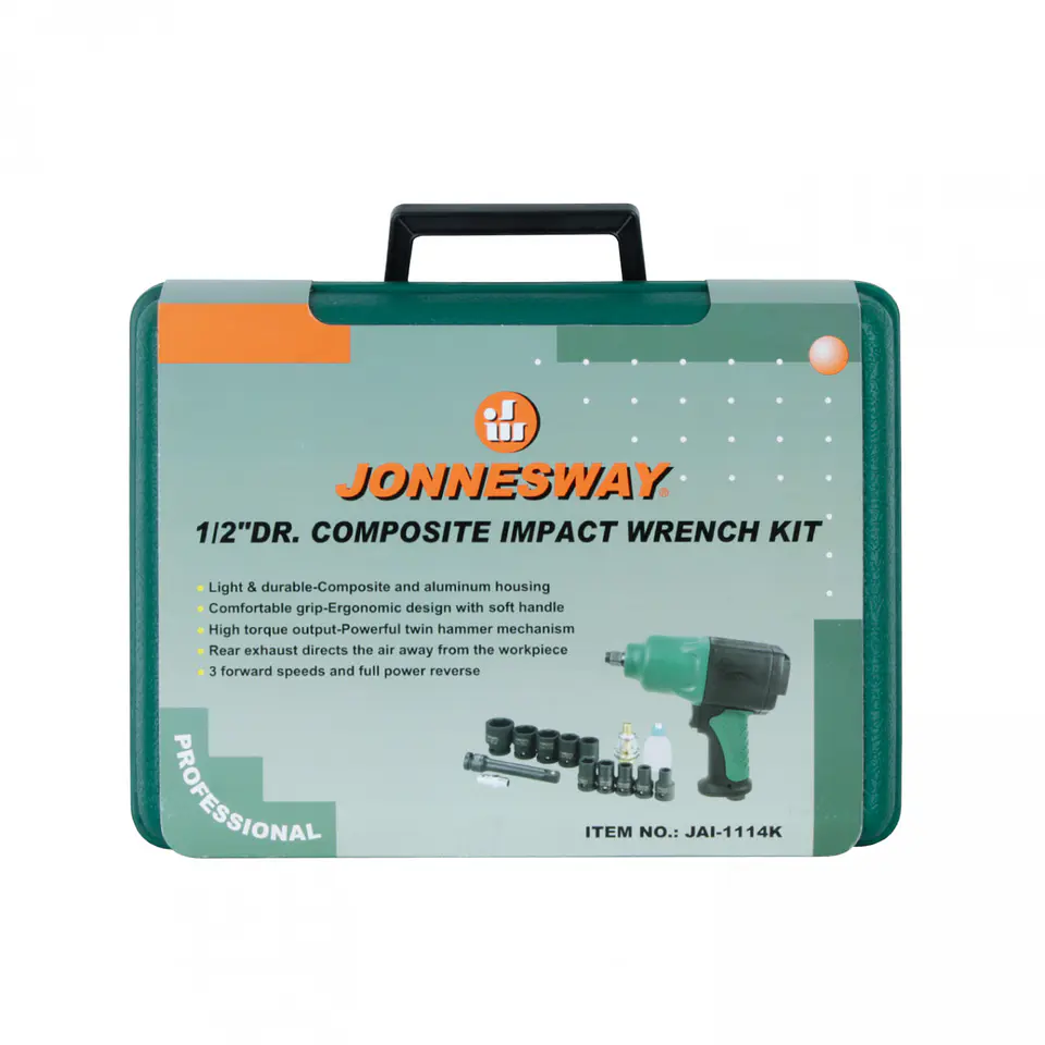Kit de llave de impacto Jonnesway JAI-1114K – 1/2 pulgada con dados 12